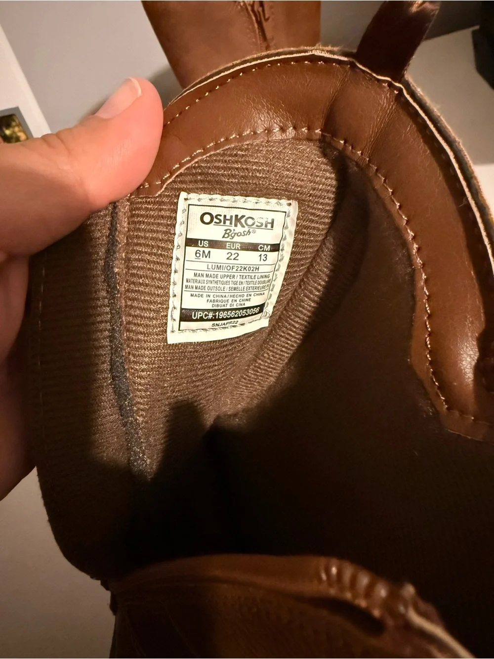 Toddler Girl- OshKosh B'gosh Brown Faux Leather Kids Boot